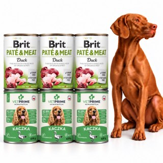 BRIT PATE MEAT DUCK VETPRIME MONO KACZKA 6X400 PAKIET PRÓBNY