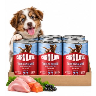 CARNILOVE mokra karma dla szczeniąt SALMON&TURKEY PUPPIES 6x400g