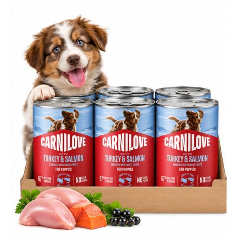 CARNILOVE mokra karma dla szczeniąt SALMON&TURKEY PUPPIES 6x400g