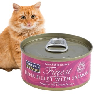 Fish4Cats TUNA FILLET WITH SALMON Filety Tuńczyka z Łososiem 70g dla kota