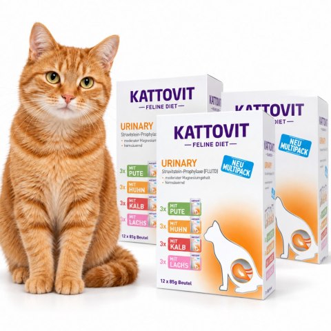 KATTOVIT Urinary 36x85g kurczak cielęcina łosoś 3(12x85)
