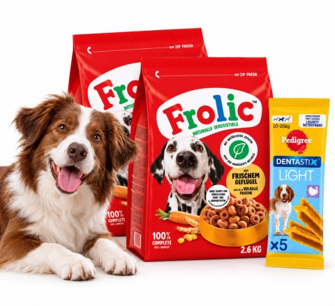 Kopia - Frolic 2x2,6kg wołowina i warzywa karma sucha dla psa