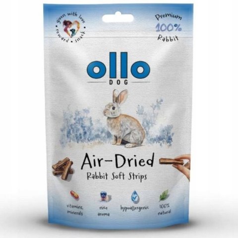 Ollo Air Dried Rabbit Strips Suszone miękkie paski ze KRÓLIKA dla psa 80g