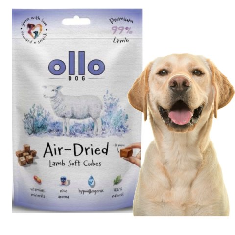 Ollo przysmaki treningowe SOFT CUBES JAGNIĘCINA, monobiałkowy 80g