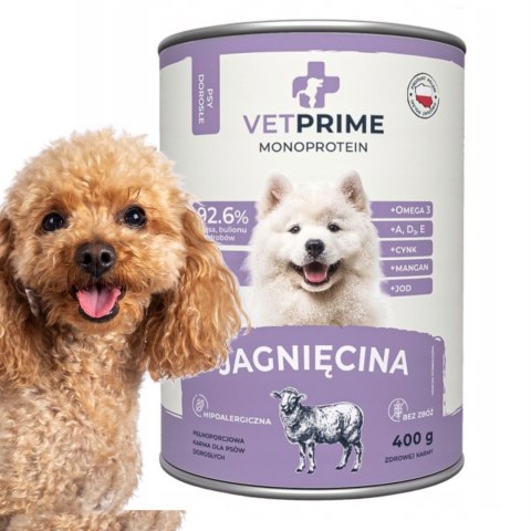 PAKIET PRÓBNY ZESTAW Wiejska Zagroda VETPRIME Monobiałkowa Jagnięcina 6X500g