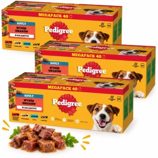PEDIGREE MOKRA KARMA DLA PSA MIX SMAKÓW W GALARETCE SASZETKI 120 X 100 g