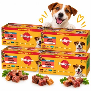 PEDIGREE MOKRA KARMA DLA PSA MIX SMAKÓW W GALARETCE SASZETKI 160 X 100 g