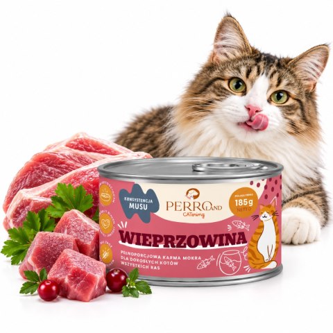 PERRO CATERING 12x185 zestaw mokrych karm dla kota wybrednego