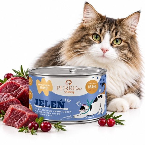 PERRO CATERING 12x185 zestaw mokrych karm dla kota wybrednego