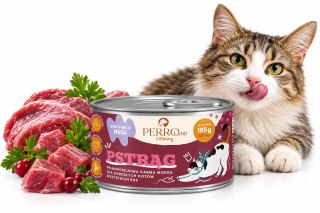 PERRO CATering Pstrąg 185g Karma Mokra dla Kota Monobiałkowa 97% Pstrąga