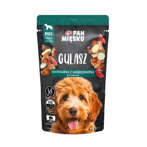 Pan Mięsko 12X150G SASZETKI dla psa Kawałki w sosie cielęcina
