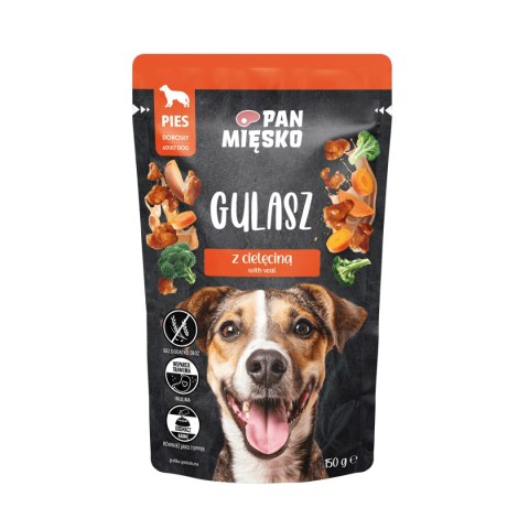 Pan Mięsko 12X150G SASZETKI dla psa Kawałki w sosie cielęcina