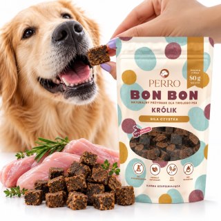 Perro BON BON Królik - przysmaki dla psa 80g siła czystka