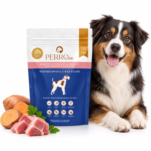 Perro Wieprzowina z batatami 2X1 kg karma sucha bezzbożowa dla psa