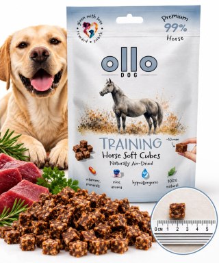 Przysmak dla psa Ollo - AIR-DRIED TRAINING SOFT CUBES KONINA - 80g
