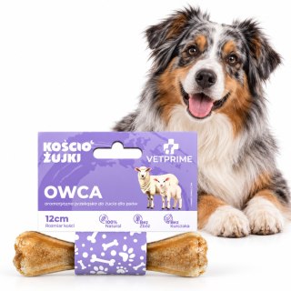 VETPRIME KościoŻujki z Owcą Kość Gryzak dla Psa 12cm 55g Naturalny