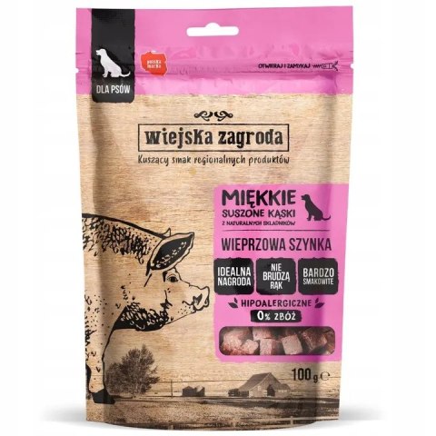 WIEJSKA ZAGRODA Najlepsze Miękkie PRZYSMAKI MIĘSNE DLA PSA MIX 5X100 G