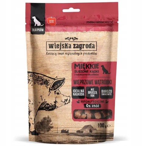 WIEJSKA ZAGRODA PRZYSMAKI MIĘSNE DLA PSA MIX 5X100 G tuńczyk białoryby kąski