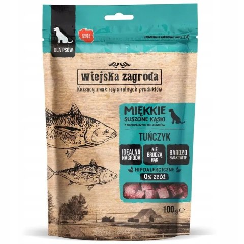 WIEJSKA ZAGRODA PRZYSMAKI MIĘSNE DLA PSA MIX 5X100 G tuńczyk białoryby kąski