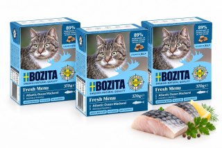 ZESTAW Bozita mokra karma dla kota makrela w galaretce 3X370 g