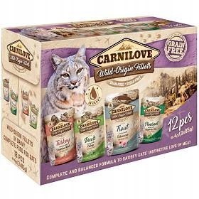 ZESTAW CARNILOVE CAT POUCH MULTIPACK 12X85G + 3x85g TROUT&ECHINACEA