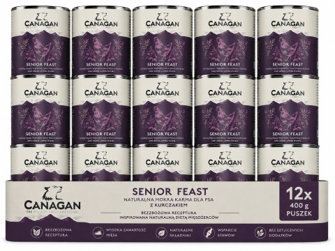 Zestaw Canagan Senior Feast 12X400g Karma Mokra dla Starszego Psa Bezzbożowa