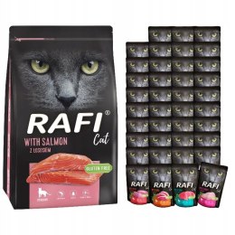 Rafi 40x100 Saszetki mokra karma dla kota + Rafi 7kg Sterilised