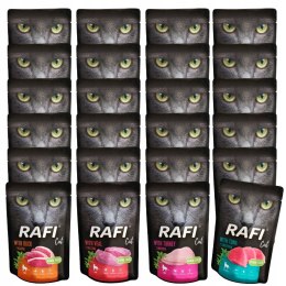 Rafi CAT 24x100 Saszetki dla kota KACZKA TUŃCZYK CIELĘCINA INDYK