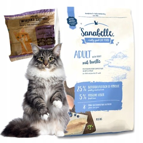Sanabelle Adult z pstrągiem 10kg karma dla kota