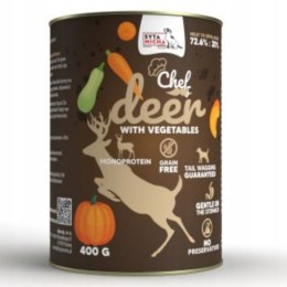 Syta Micha CHEF DEER mokra karma dla psa jeleń z warzywami 400g