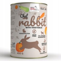 Syta Micha CHEF RABBIT mokra karma dla psa królik z warzywami 400g