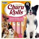 INABA Dog Churu Rolls CHICKEN WITH SALMON 8x12g PRZYSMAKI DLA PSA