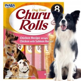 INABA Dog Churu Rolls CHICKEN WITH SALMON 8x12g PRZYSMAKI DLA PSA