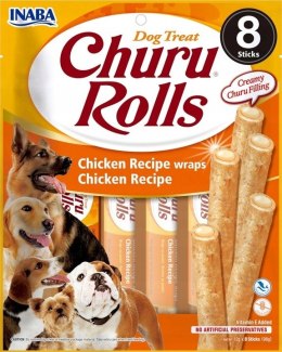 INABA Dog Churu Rolls Chicken Recipe Kurczak 8x12g NAJLEPSZE SMACZKI