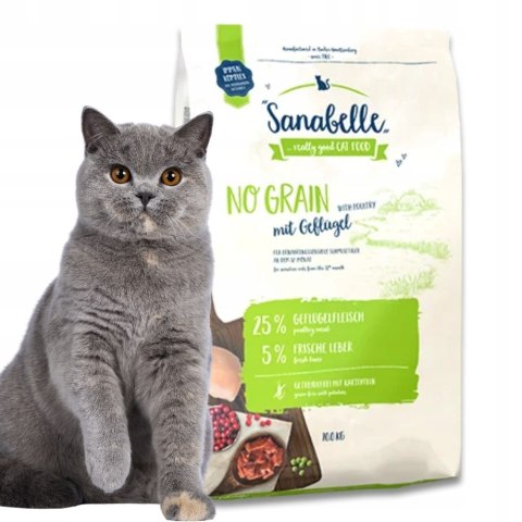 Sanabelle No Grains POULTRY Karma dla kota dorosłego 400g