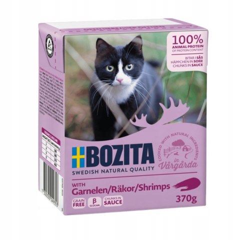 BOZITA FELINE KARTONIK 370G KAWAŁKI W SOSIE Z KREWETKAMI