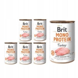 BRIT Mono Protein Turkey Indyk 6x400g