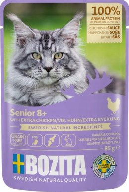 Bozita SENIOR 8+ extra kurczak w sosie 85g SASZETKI DLA KOTA