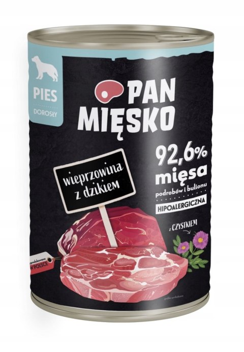 Karma Pan Mięsko 400 g WIEPRZOWINA Z DZIKIEM