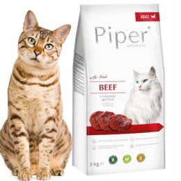 Piper Adult Cat Beef Animals Dolina Noteci Wołowina Kot 3kg