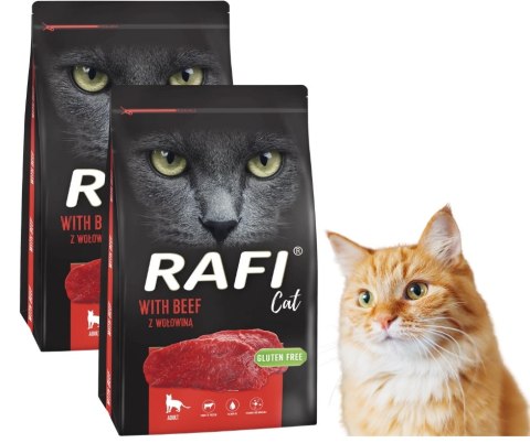 Rafi Cat Zestaw BEEF Wołowina 2x7kg sucha karma dla kota dorosłego