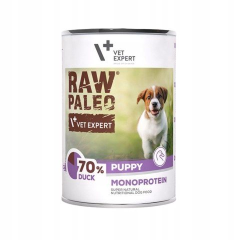 Raw Paleo MONOPROTEIN Duck Puppy Can 400g KACZKA DLA SZCZENIAKA ALERGIKA