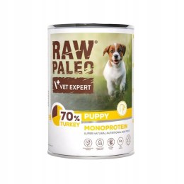 Raw Paleo MONOPROTEIN Indyk/Turkey Puppy Can 400g puszki dla szczeniąt