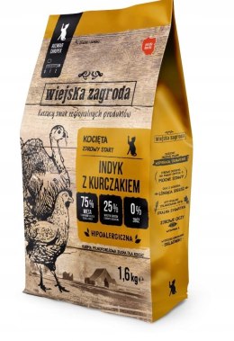 Wiejska ZagrodaINDYK Z KURCZAKIEM 5KG NAJLEPSZA KARMA DLA KOCIĄT